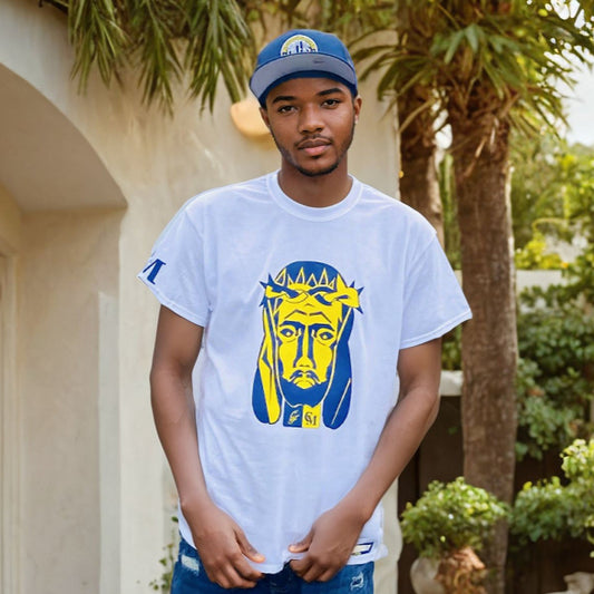 UNISEX > JESUS PEACE: FASHION SLIM FIT CREW NECK SHIRT; ORIGINAL DESIGN; SHORT SLEEVE; SCREEN PRINT.