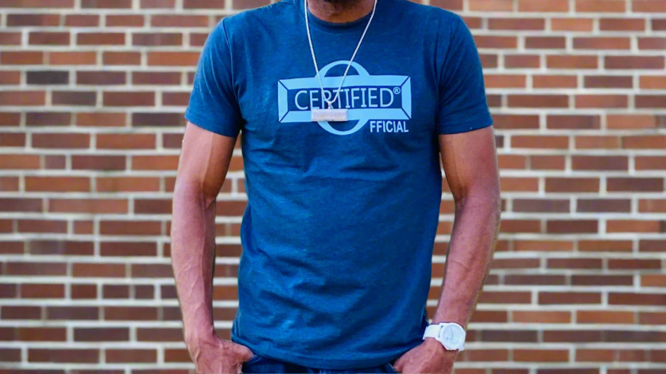 UNISEX > CHAPTAH TEW: OFFICIAL FASHION UNISEX SLIM FIT CREW NECK SHIRT; 2ND EDITION; ORIGINAL; SHORT SLEEVE; VINYL PRINT.