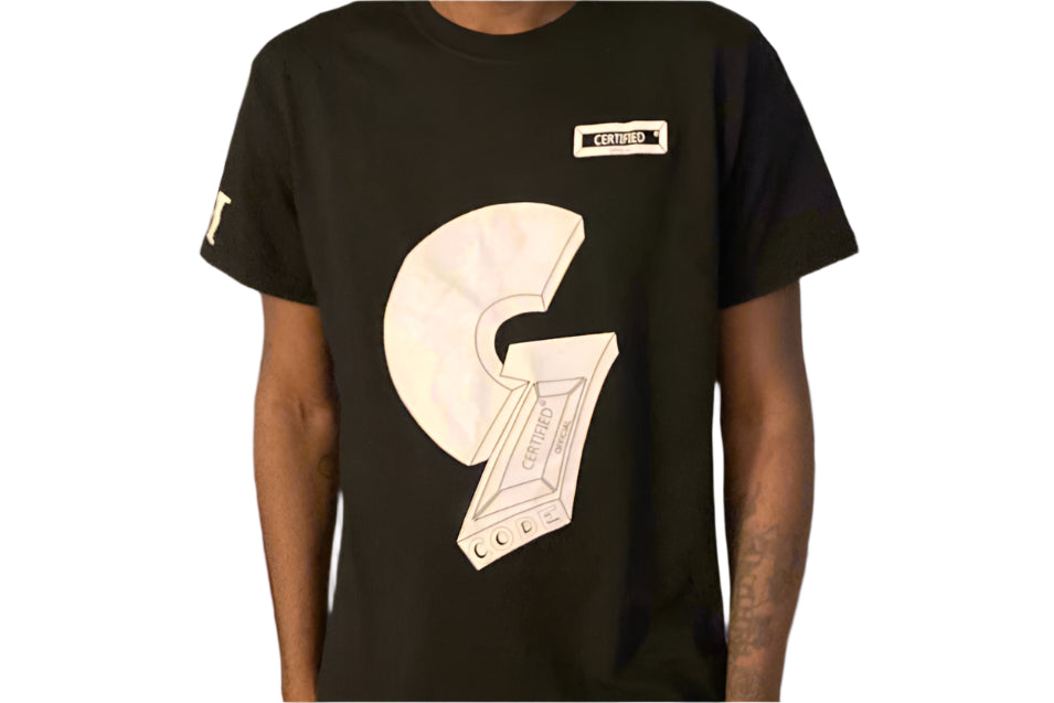 CMALE: G THANG (REMIX) > TY G. EDITION (2020); MEN'S FASHION SLIM FIT CREWNECK SHIRT; SHORT-SLEEVE; SCREEN PRINT.