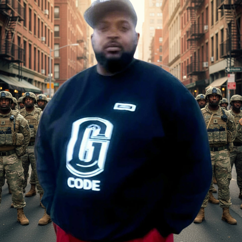 CMALE >  'G' THANG SWEATSHIRT: MEN'S FASHION SWEATSHIRT; CREW NECK; LONG SLEEVE; ORIGINAL DESIGN; VINYL/DTFILM PRINT.