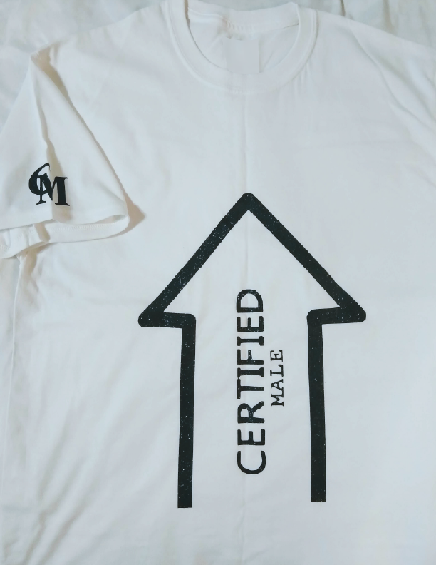 CMALE > THE H.M.I.C: MEN'S FASHION SLIM FIT CREW NECK SHIRT; SHORT SLEEVE; ORIGINAL DESIGN; VINYL PRINT.