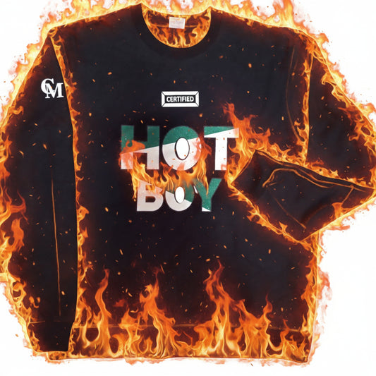 CMALE > 500 DEGREEZ: MEN'S FASHION SWEATSHIRT; CREW NECK; LONG SLEEVE; ORIGINAL DESIGN; VINYL/DTFILM PRINT.