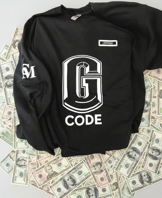 CMALE >  'G' THANG SWEATSHIRT: MEN'S FASHION SWEATSHIRT; CREW NECK; LONG SLEEVE; ORIGINAL DESIGN; VINYL/DTFILM PRINT.