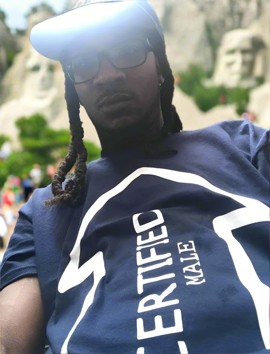 CMALE > THE H.M.I.C: MEN'S FASHION SLIM FIT CREW NECK SHIRT; SHORT SLEEVE; ORIGINAL DESIGN; VINYL PRINT.