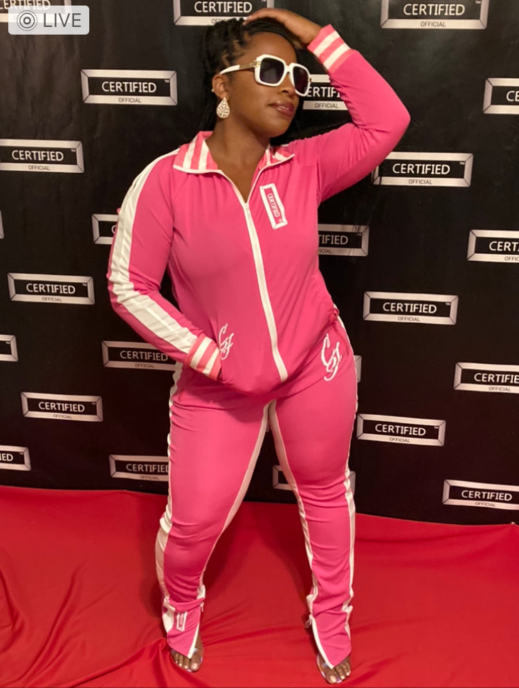 CFEMALE: KHANDI: 2PC. SPLIT SHOULDER TRACKER SET.