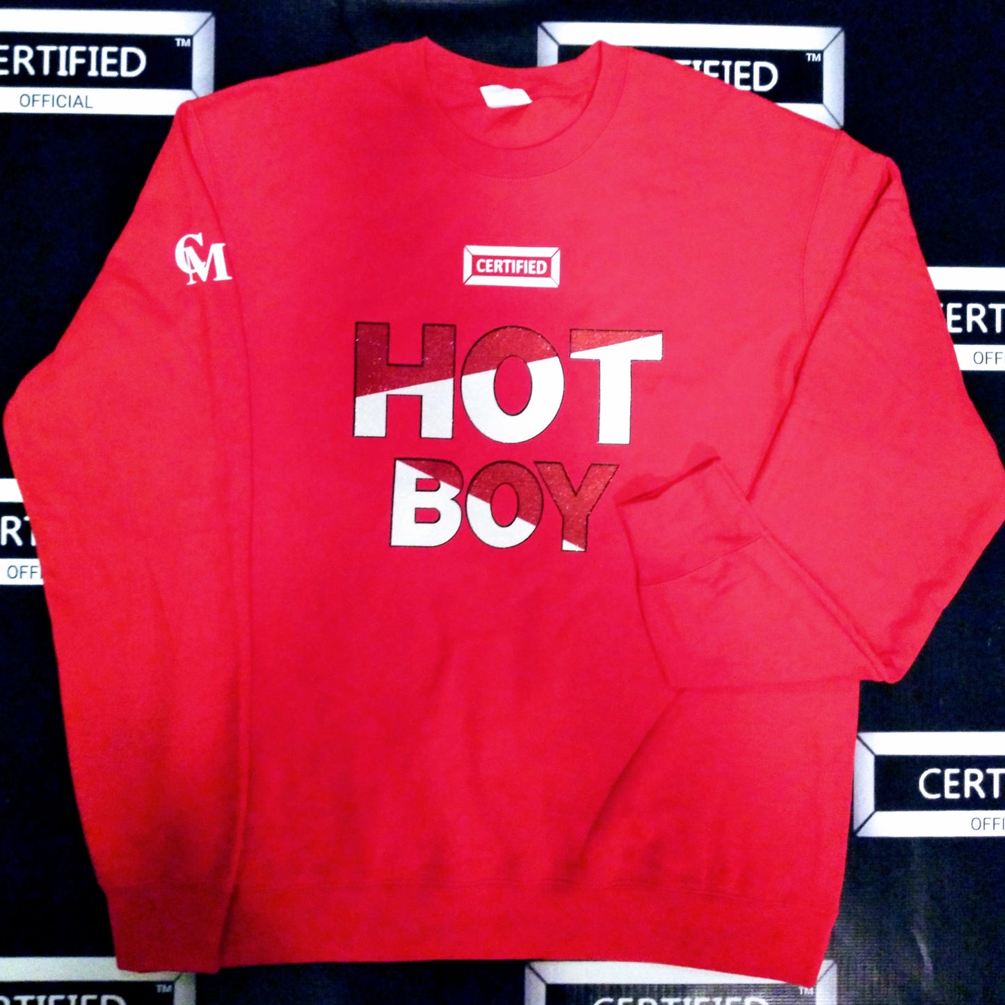 CMALE > 500 DEGREEZ: MEN'S FASHION SWEATSHIRT; CREW NECK; LONG SLEEVE; ORIGINAL DESIGN; VINYL/DTFILM PRINT.