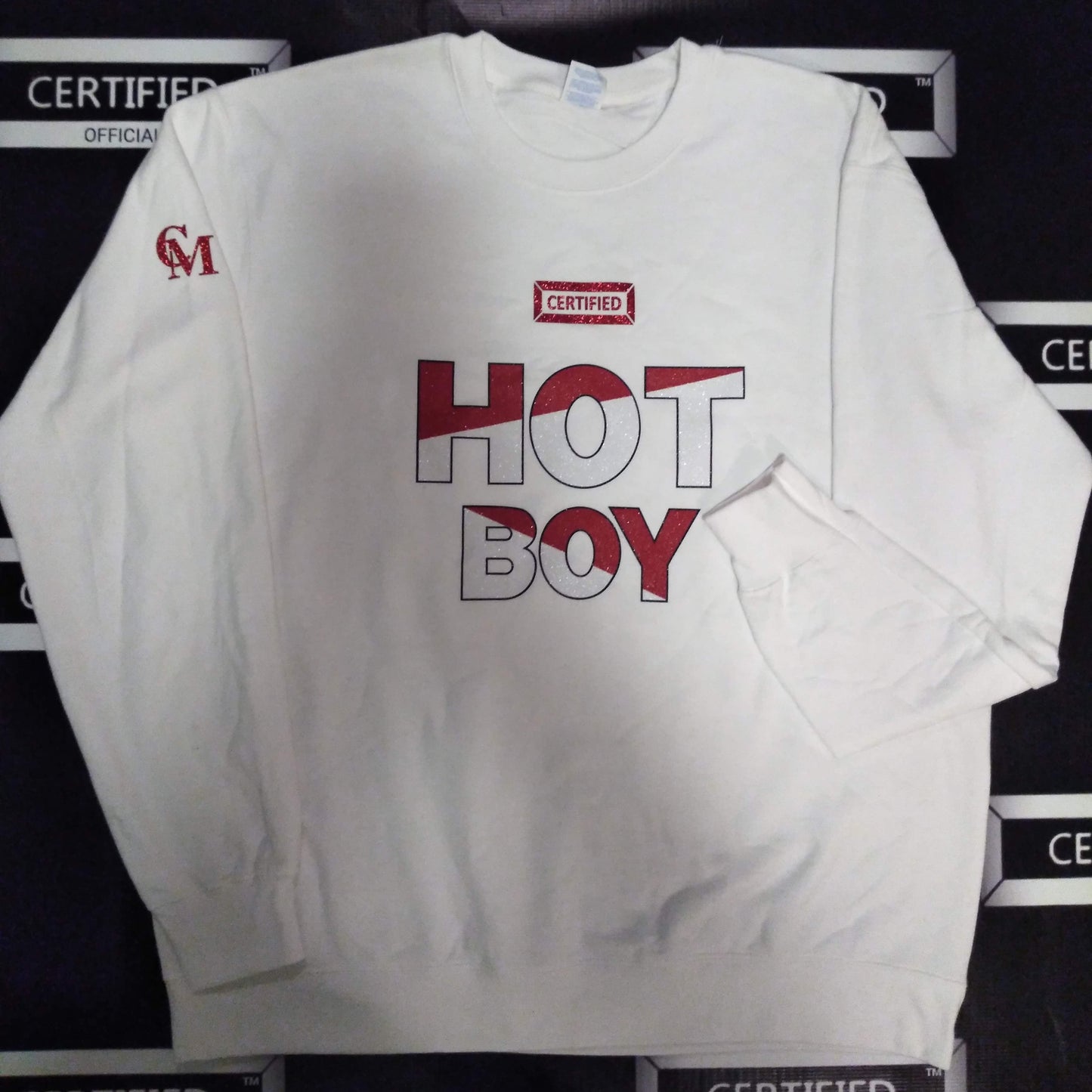 CMALE > 500 DEGREEZ: MEN'S FASHION SWEATSHIRT; CREW NECK; LONG SLEEVE; ORIGINAL DESIGN; VINYL/DTFILM PRINT.