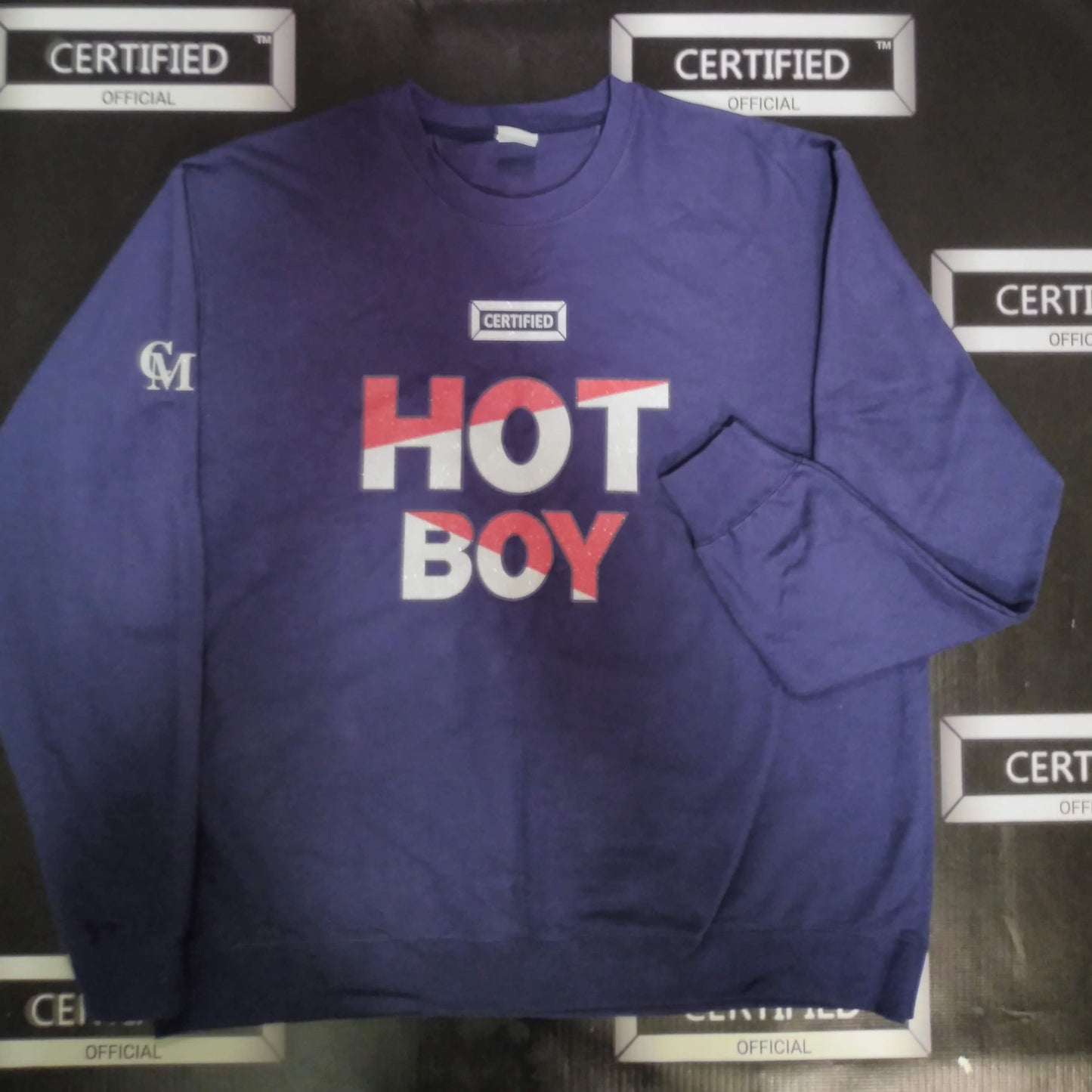 CMALE > 500 DEGREEZ: MEN'S FASHION SWEATSHIRT; CREW NECK; LONG SLEEVE; ORIGINAL DESIGN; VINYL/DTFILM PRINT.