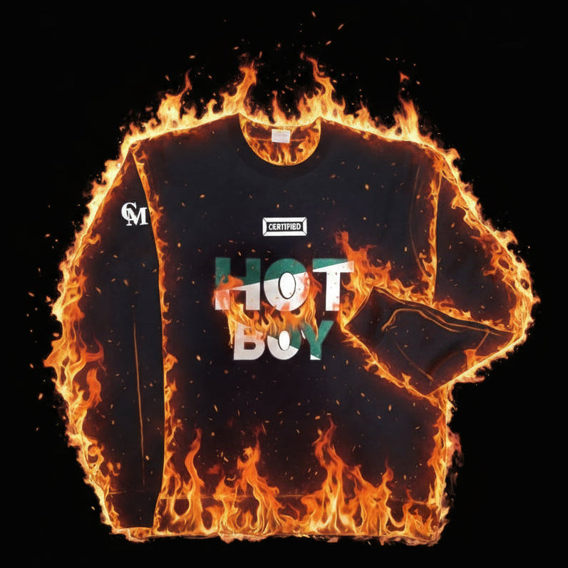 CMALE > 500 DEGREEZ: MEN'S FASHION SWEATSHIRT; CREW NECK; LONG SLEEVE; ORIGINAL DESIGN; VINYL/DTFILM PRINT.