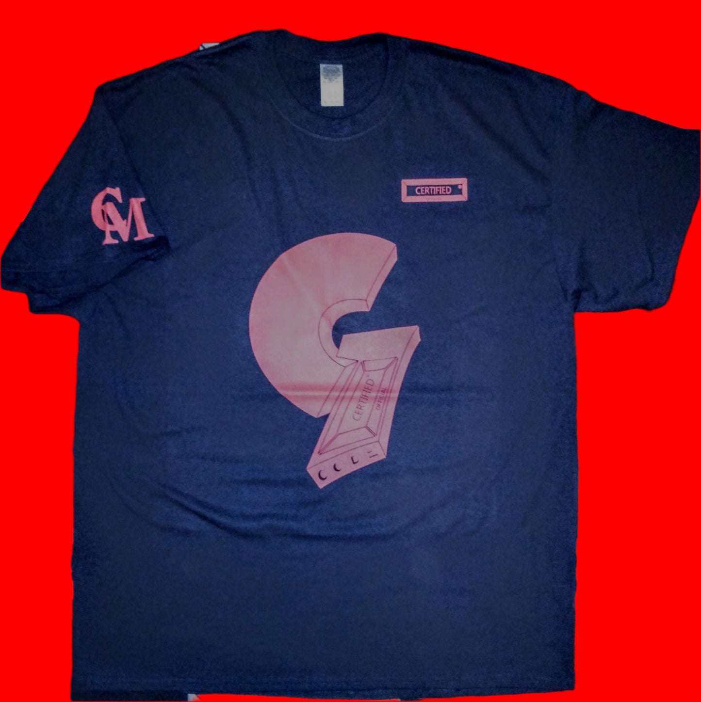 CMALE: G THANG (REMIX) > TY G. EDITION (2020); MEN'S FASHION SLIM FIT CREWNECK SHIRT; SHORT-SLEEVE; SCREEN PRINT.