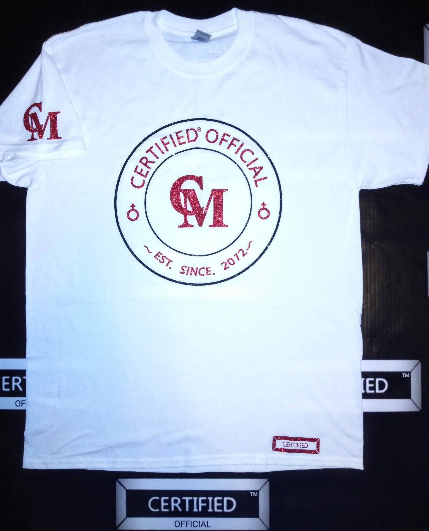 CMALE > SHIRT OF ARMZ: MEN'S FASHION SLIM FIT CREW NECK SHIRT; SHORT SLEEVE; ORIGINAL DESIGN; VINYL PRINT.