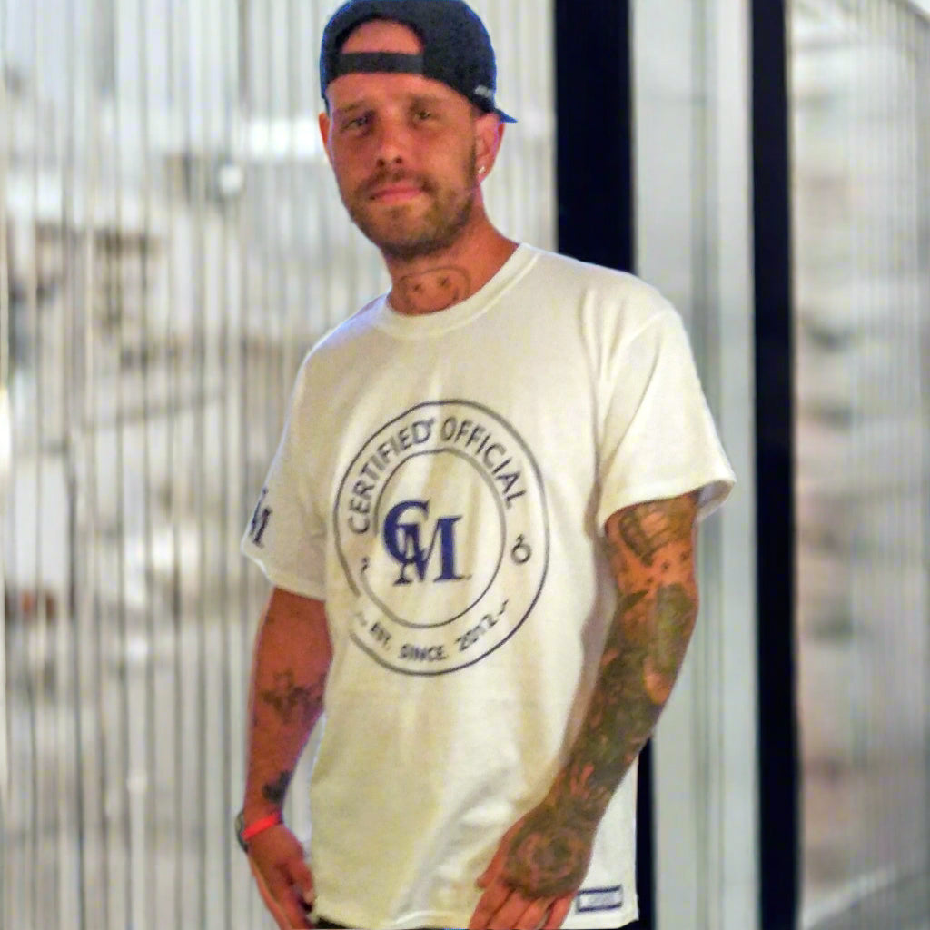 CMALE > SHIRT OF ARMZ: MEN'S FASHION SLIM FIT CREW NECK SHIRT; SHORT SLEEVE; ORIGINAL DESIGN; VINYL PRINT.