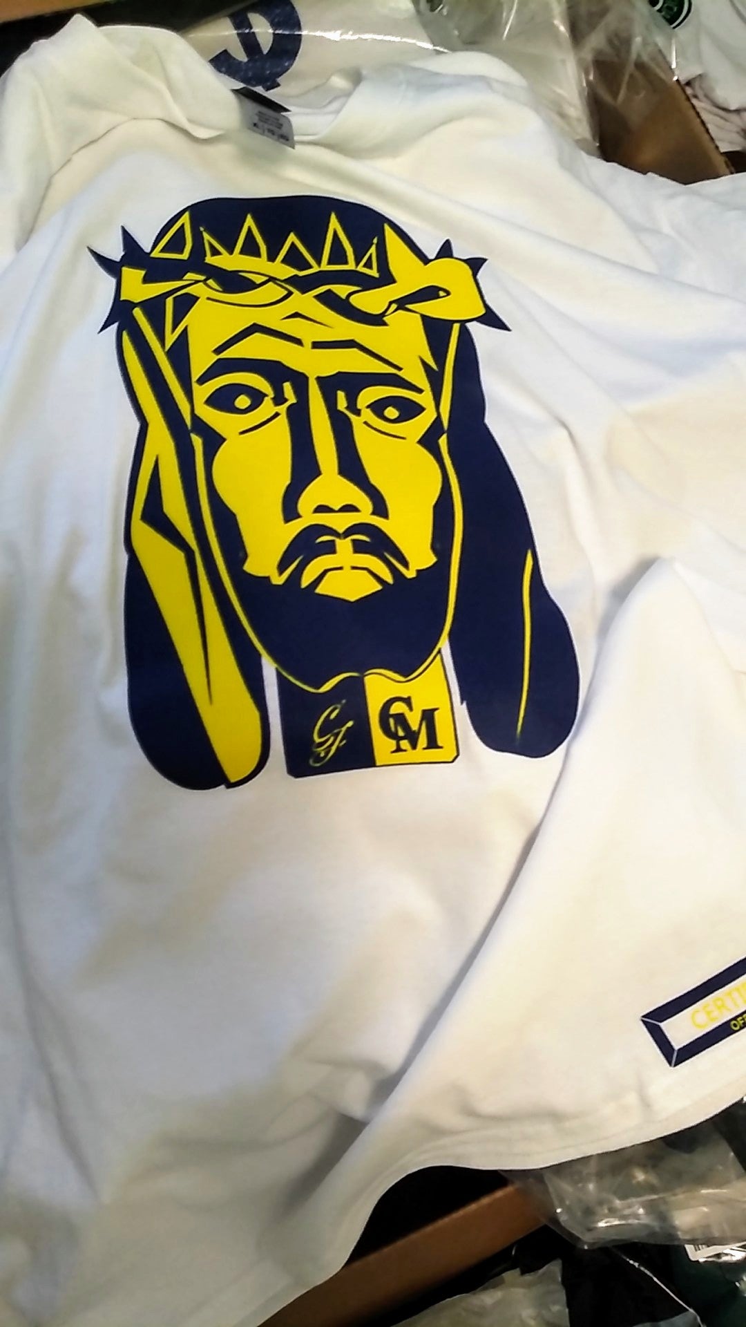 UNISEX > JESUS PEACE: FASHION SLIM FIT CREW NECK SHIRT; ORIGINAL DESIGN; SHORT SLEEVE; SCREEN PRINT.