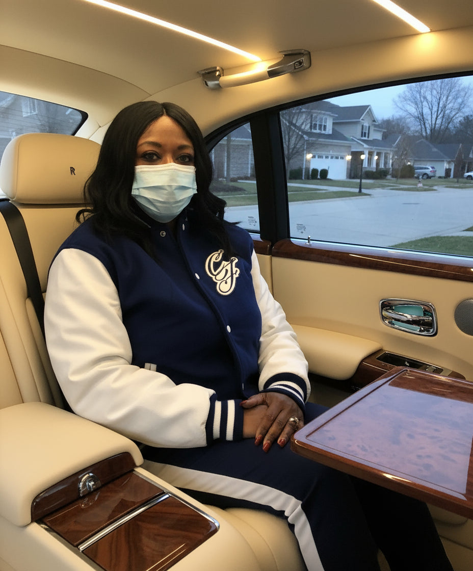 CFEMALE > TEAM CERTIFIED VARSITY JACKET: WOMEN/ GIRLS FASHION GENUINE LEATHER/ WOOL VARSITY JACKET; ORIGINAL DESIGN; APPLIQUE/ EMBROIDERY PRINT.