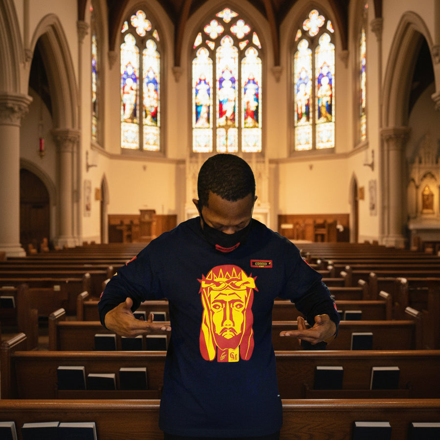 UNISEX > JESUS PEACE: FASHION SLIM FIT CREW NECK SHIRT; ORIGINAL DESIGN; SHORT SLEEVE; SCREEN PRINT.