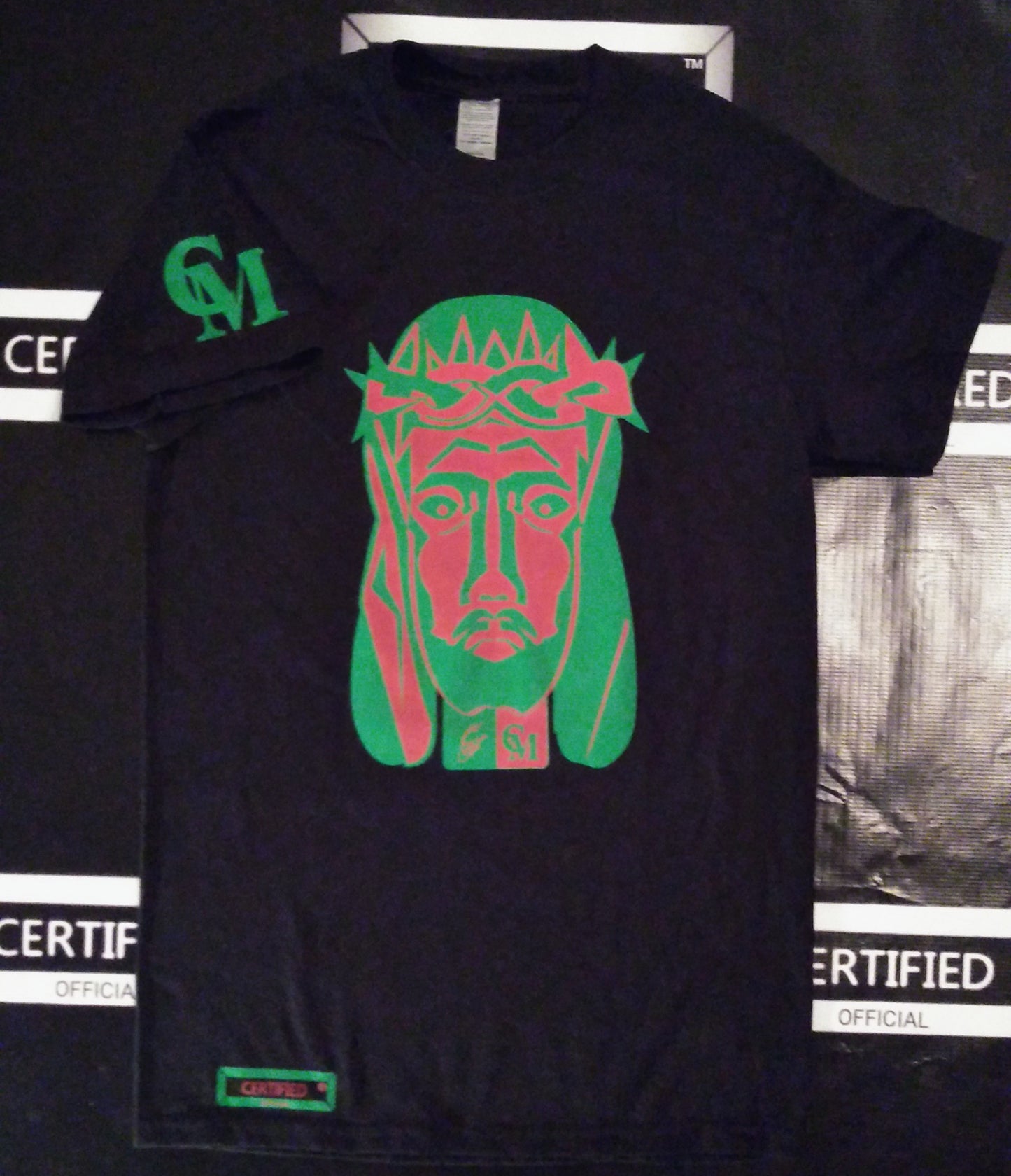 UNISEX > JESUS PEACE: FASHION SLIM FIT CREW NECK SHIRT; ORIGINAL DESIGN; SHORT SLEEVE; SCREEN PRINT.